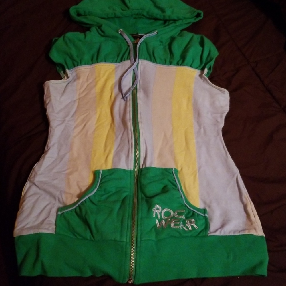 Rocawear super short sleeve shirt/sweat jacket